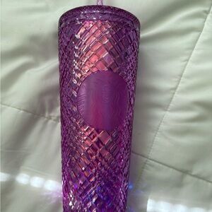 Brand New Starbucks Purple Faceted Reusable Tumbler 24oz